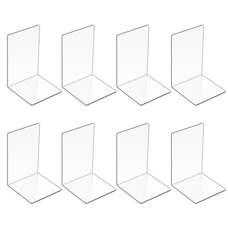 MumdoYAL 8 pièces Serre Livre,cale Livre,Serre Livre en Acrylique Transparent,Etagere Transparente,cale Livre Etagere,pour Chamb