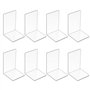 MumdoYAL 8 pièces Serre Livre,cale Livre,Serre Livre en Acrylique Transparent,Etagere Transparente,cale Livre Etagere,pour Chamb