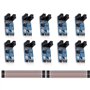 Lot de 10 capteurs de mesure de vitesse LM393 - Module de mesure de vitesse - Type de fente - Optocoupleur IR - 3
