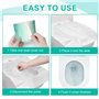 MAIYADUO 60 Protection Cuvette Toilette Jetable - Protège Cuvette WC Jetable - Housse de Siege de Toilette WC Jetable - Emballag