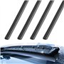 KSBBHDS Lot de 4 bandes d'essuie-glace de rechange en caoutchouc sans os 800 mm pour voitures privées