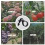 DHSBGWSX Lot de 4 attaches de jardin - Outils de liaison pour arêtes de poisson - Liens de lissage pour grands arbustes, arbres