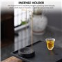 Brûleur d'Encens en Bois avec 2 Bâtons - Porte-Encens Rond pour Usage Domestique