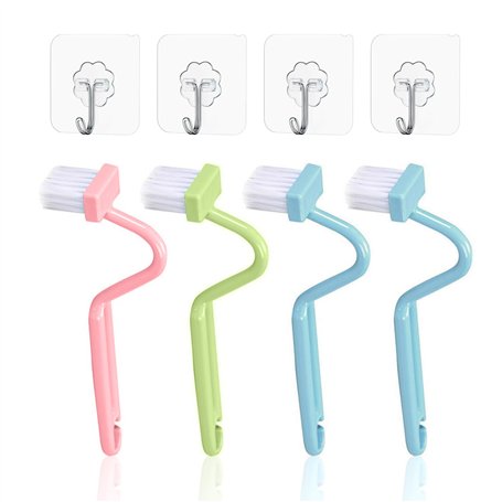 Lot de 4 brosses de nettoyage pour siège de toilette