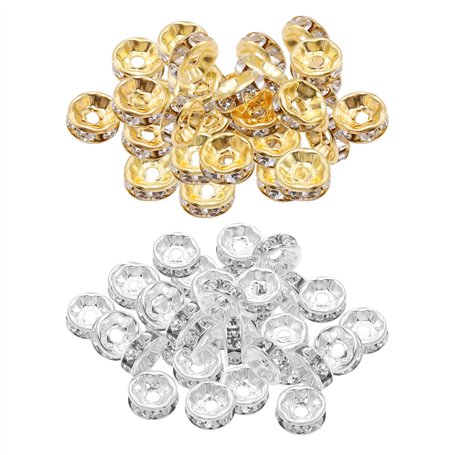 Lot de 200 Perles Intercalaires en Métal pour Bracelets