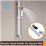 Dreld Support Coulissant de Pommeau de Douche Réglable, Support de Douche ABS pour Salle de Bain, Barre de Douche Rectangulaire 