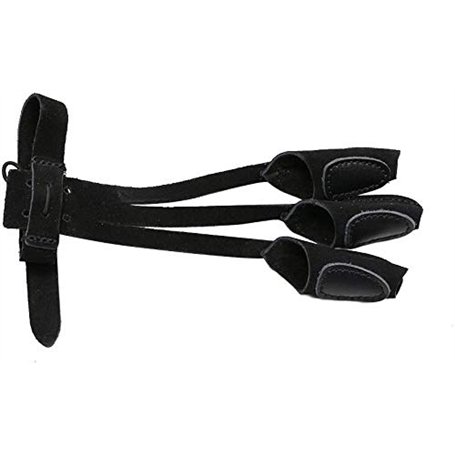 Namvo Gants de tir à l'arc 3 doigts en cuir Gants de protection pour tir à l'arc Équipement de protection Convient pour le tir à