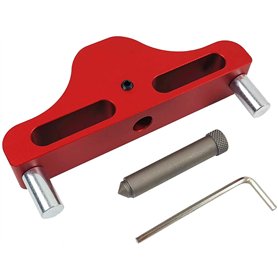 Jauge de marquage Center Finder Line Scriber Center en alliage d'aluminium pour le travail du bois Rouge 95 mm