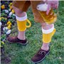 Wadlmaß Original Chaussettes à bière bavaroise avec poignée, jaune/blanc, 10