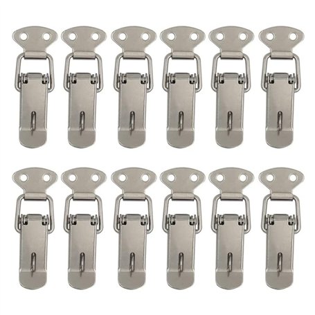 12 Pièces Attache Capot Fermeture à Levier Moraillon de Porte