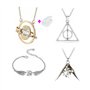 PPX 5 Set Collier et Bracelet Set Time Turner Reliques de la Mort Golden Snitch Collier et Bracelets pour Fans Cadeaux Collectio