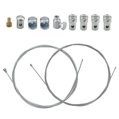 2 Mètres Universel Moto Câble de Gaz Accélérateur Ø2mm Argent Câble D'accélérateur Câble D'embrayage Kit de Réparation de Câble