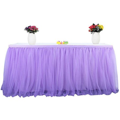 L275 × 76 cm Jupe de table en tulle Jupes de table Décoration de table Jupes de table pour fête prénatale Mesh Fluffy Tutu Jupe