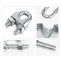20 Pièces Serre Cable Acier M2 Serre Cable Inox 304 U Boulon Clip de Câble Métalliques pour Câble Métallique de Corde 2mm
