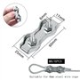 6 Pièces Duplex Clips M6 Câble Métallique Clips Inoxydable 304 Pinces Duplex pour Gréement de Câble Métallique de 6 mm