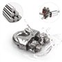 18 Pièces Serre Cable Acier,Serre Cable Inox 304 U Boulon Clip de Câble Métalliques,Pour Câble Métallique en Acier de M3 mm/M4 m