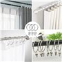 Anneaux Rideaux Metal 40 Pièces Pince à Rideaux Anneaux Rideaux Douche 38mm Clips de Rideau Anneaux Argent pour Tringle à Rideau