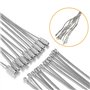 WLUOS 50 Pièces 15 cm Porte-Clés en Fil Porte-Clés en Câble Boucle Cable Porte Clé en Fil Acier Inoxydable avec Serrure à Vis po