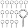 MZMing Lot de 60 vis à œillets en acier zingué - 4 cm - Vis auto-taraudeuses - Crochets muraux pour bricolage