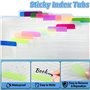 Lot de 400 onglets autocollants - 20 lots de 10 couleurs - Inscriptibles et repositionnables - Pour marqueurs de page ou marque-