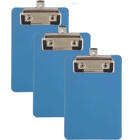 Lot de 3 mini porte-bloc avec pince en métal caoutchoutée