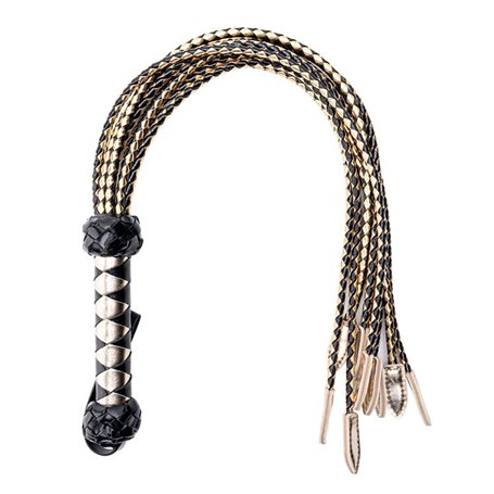 YUHENG Baven Cravache d'équitation en cuir noir pour chevaux Cravache d'équitation pour l'entraînement quotidien (rouge)