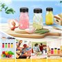 MXTIMWAN 12 Pièces Bouteilles de Jus en Plastique, Bouteilles Vides Réutilisables 120 ml, Mini Bouteilles de Shot Bouteilles ave