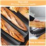 MXTIMWAN Plaque à Pain, Moule à Pain Baguette Français avec Revêtement Antiadhésif, Plaque à Baguette Moule pour 4 Baguettes, Mo