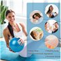 Pilates Ballon de Gymnastique, Yoga Ball, Ballon De Gymnastique Ballon Yoga, Souple Balles d'exercices Fitness, avec Paille Gonf
