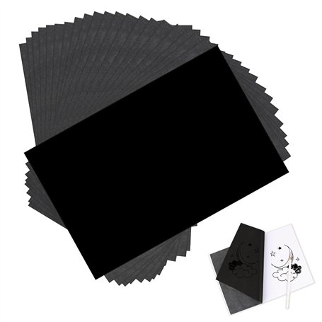 100 Feuilles Papier de Copie Carbon