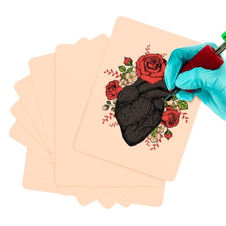 8 Pièces Peau Synthétique Tatouage Fausse Peau Tatouage Peau de Tatouage Double Face pour Tester le Machine Tatouage Les Fournit