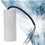 DEWIN Condensateur 100uf, Condensateur de Moteur avec fil Conducteur 250V AC 100uF 50 / 60Hz for Compresseur D'air de Moteur