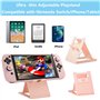 OLDZHU Étui de Transport Rose pour Nintendo Switch - 10 en 1 Accessoires Pack Roses avec Couverture de Protection Dure,Protecteu