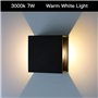 CYUaoao 1 Pièce Applique Murale LED Moderne en Aluminuim AC86V-265V Applique Murale Carrée Noire 10 x 10 x 5 cm Imperméable Conv