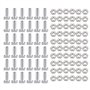 CYUaoao 50 Paires M6 x 12mm Écrous et Boulons de Serre en Aluminium Argenté 50 Pièces Boulons Outils pour Serre à Tête Carée 50