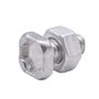 CYUaoao 50 Paires M6 x 12mm Écrous et Boulons de Serre en Aluminium Argenté 50 Pièces Boulons Outils pour Serre à Tête Carée 50 
