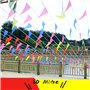 150pcs Multicolore Drapeaux Triangle Bunting de Partie Guirlande Fanion Tissu Pennant Bannière Banderole Coloré Pour Fête Annive