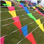 150pcs Multicolore Drapeaux Triangle Bunting de Partie Guirlande Fanion Tissu Pennant Bannière Banderole Coloré Pour Fête Annive