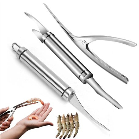 Duoleimi Lot de 3 couverts à homard en acier inoxydable