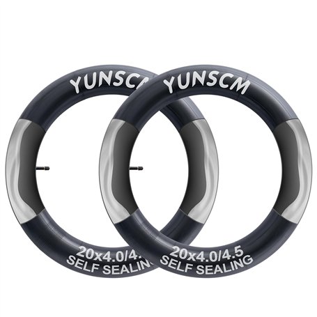 YunSCM 2PCS Anti-crevaison épaissies Chambres à air 20x4.0/4.50 ETRTO 100/114-406 AV32mm Valve Prévention et Réparation