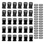 HUAZIZ 30 pièces Boucles en Plastiques pour Sangle 25 mm