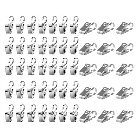 HUAZIZ 100 Pièces Pinces à Rideaux en Métal