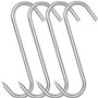 Grizef Lot de 4 crochets en S en acier inoxydable robuste 200 mm x 8 mm pour boucher