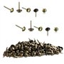 500 Pièces 6 X14 MM Clous de Tapissier, Basicon Robuste Bronze Clous Tapissier Décoratifs Clou Rétro DIY Clous d'Ameublement pou