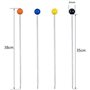 1000Pcs Épingles Couture, BetterJonny 38 mm Epingles Couturiere Multicolores Epingle a Tete Ronde Couture en Verre Épingles à Co