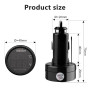 Hoembpn Adaptateur Prise Allume Cigare USB QC3.0 + PD3.0 Chargeur Voiture Rapide Thermomètre de Voltmètre avec Numérique LCD Tes