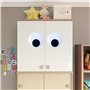 Qaixwuyi 2 Pièces Grands Yeux Ronds Yeux Faits Main Yeux Autocollants Yeux Plastique 15mm Oeil Décoratif Autocollant Grands Yeux
