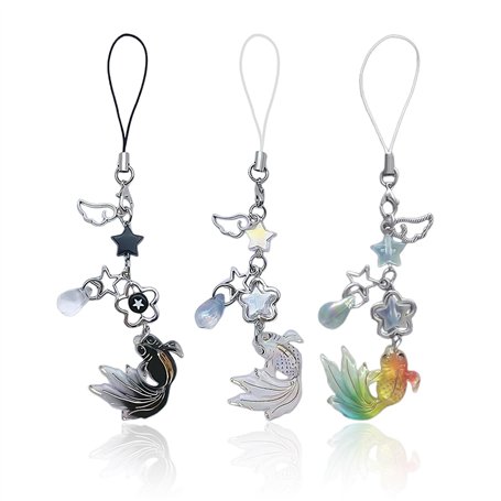 YSJCHEBS Pack De 3 Chaînes De Téléphone Portable Koi Star