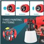 Aofesel Pistolet a Peinture Electrique sans Fil avec 2 Piles 21V 2600mAh,2 réservoir de 800 ML, 5 Buses,3 Modes de pulvérisation