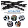 JatilEr Lot de 50 gaines thermorétractables pour isolation électrique, 5 tailles, noir